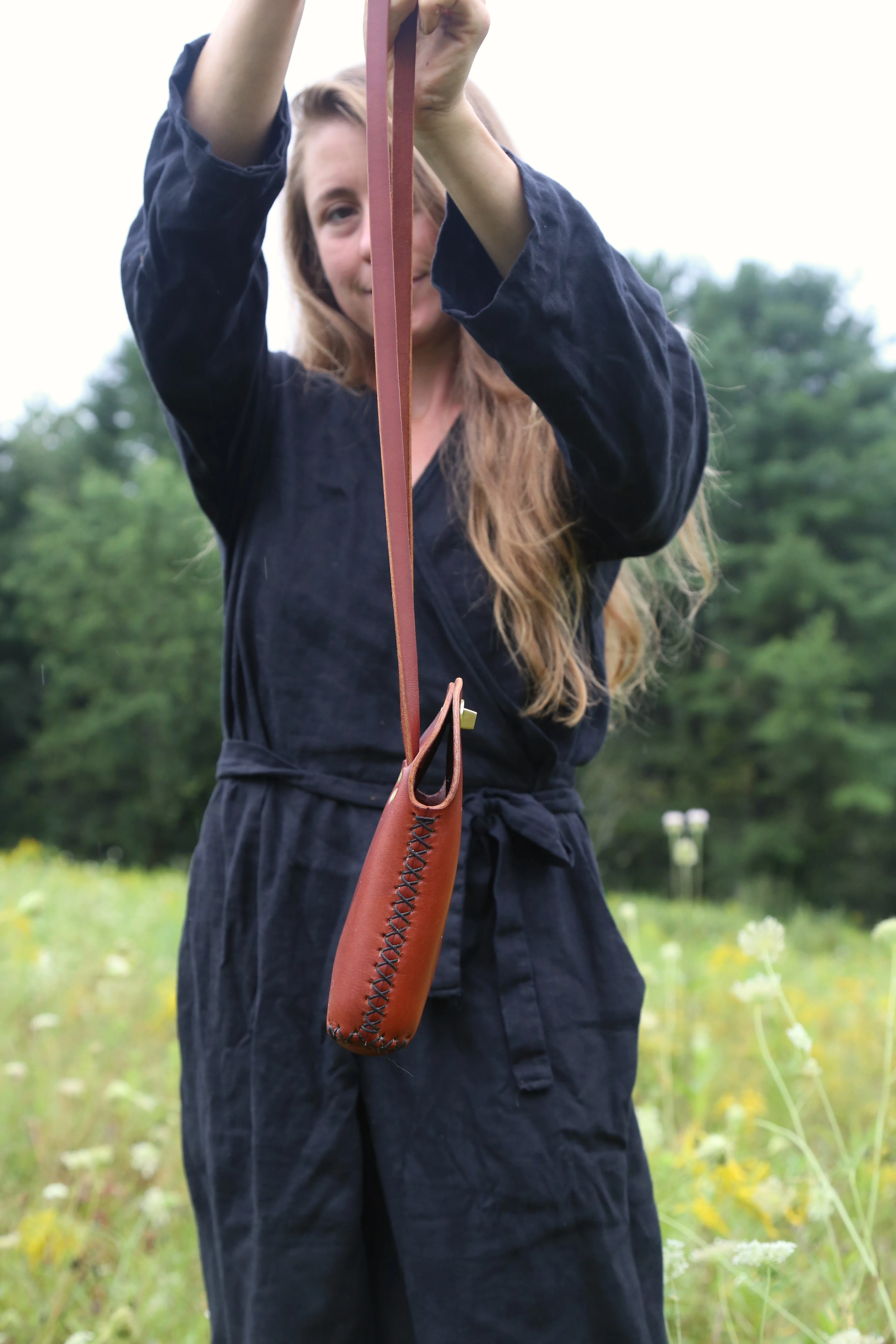 Cherrywood Red Minimalist Crossbody Bag - Image 4
