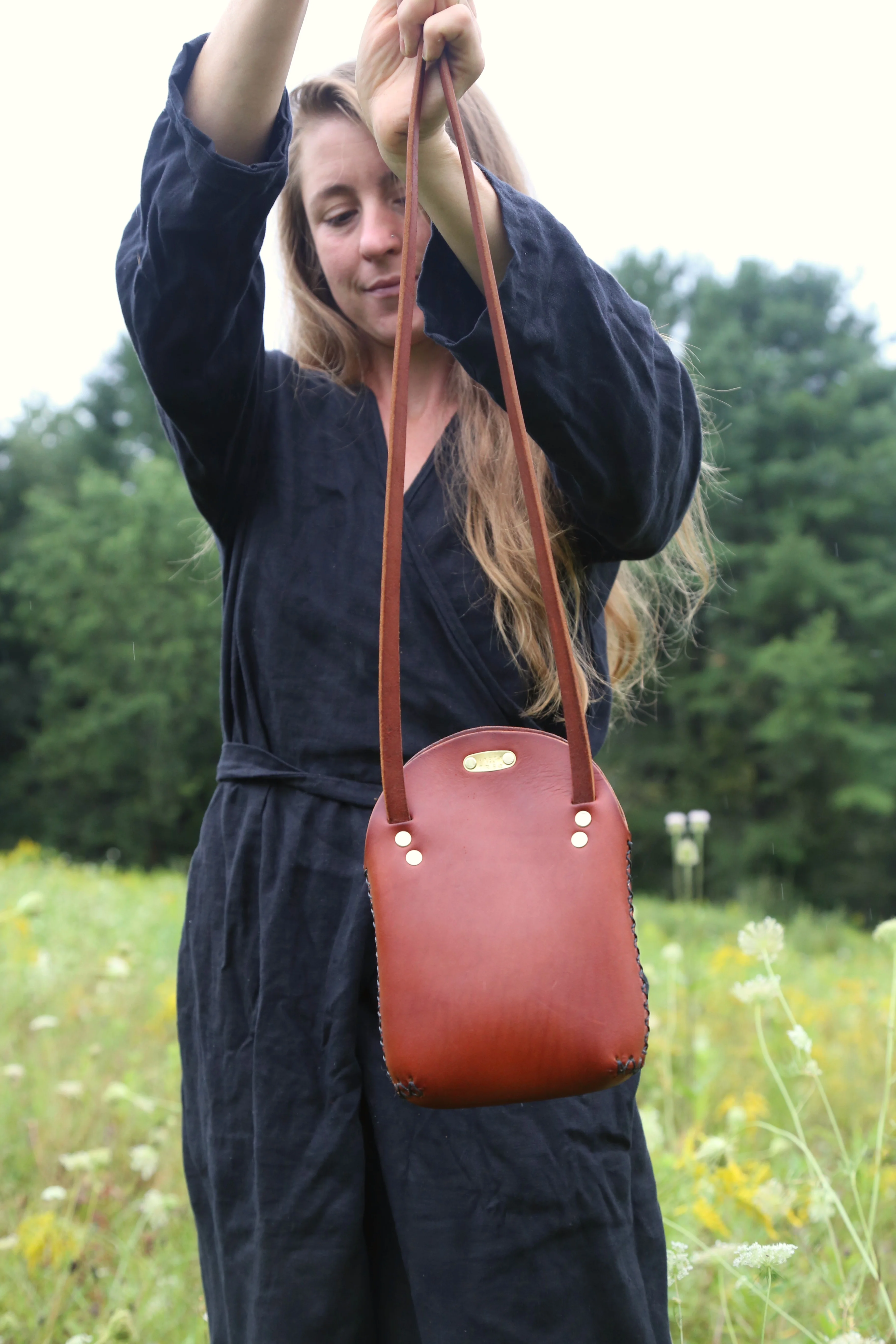 Cherrywood Red Minimalist Crossbody Bag - Image 5