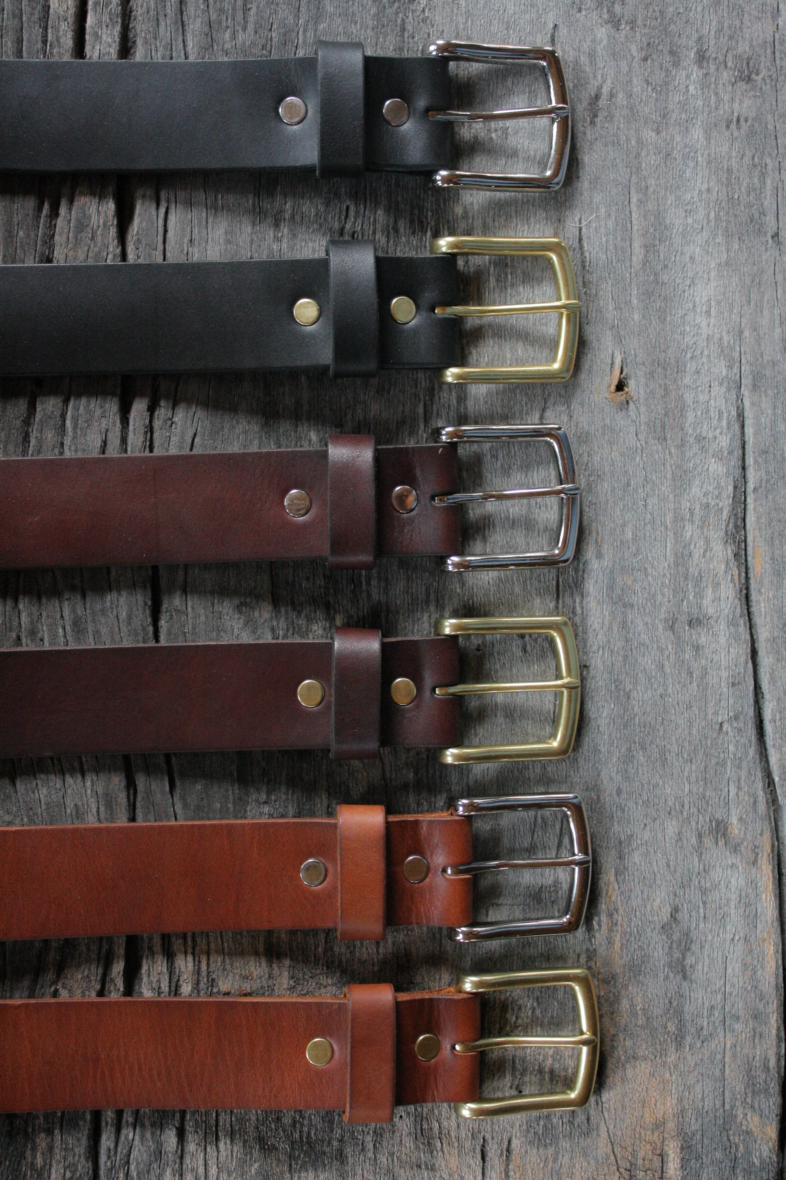 Classic 1.5" Wide Handmade Leather Belt - Image 3
