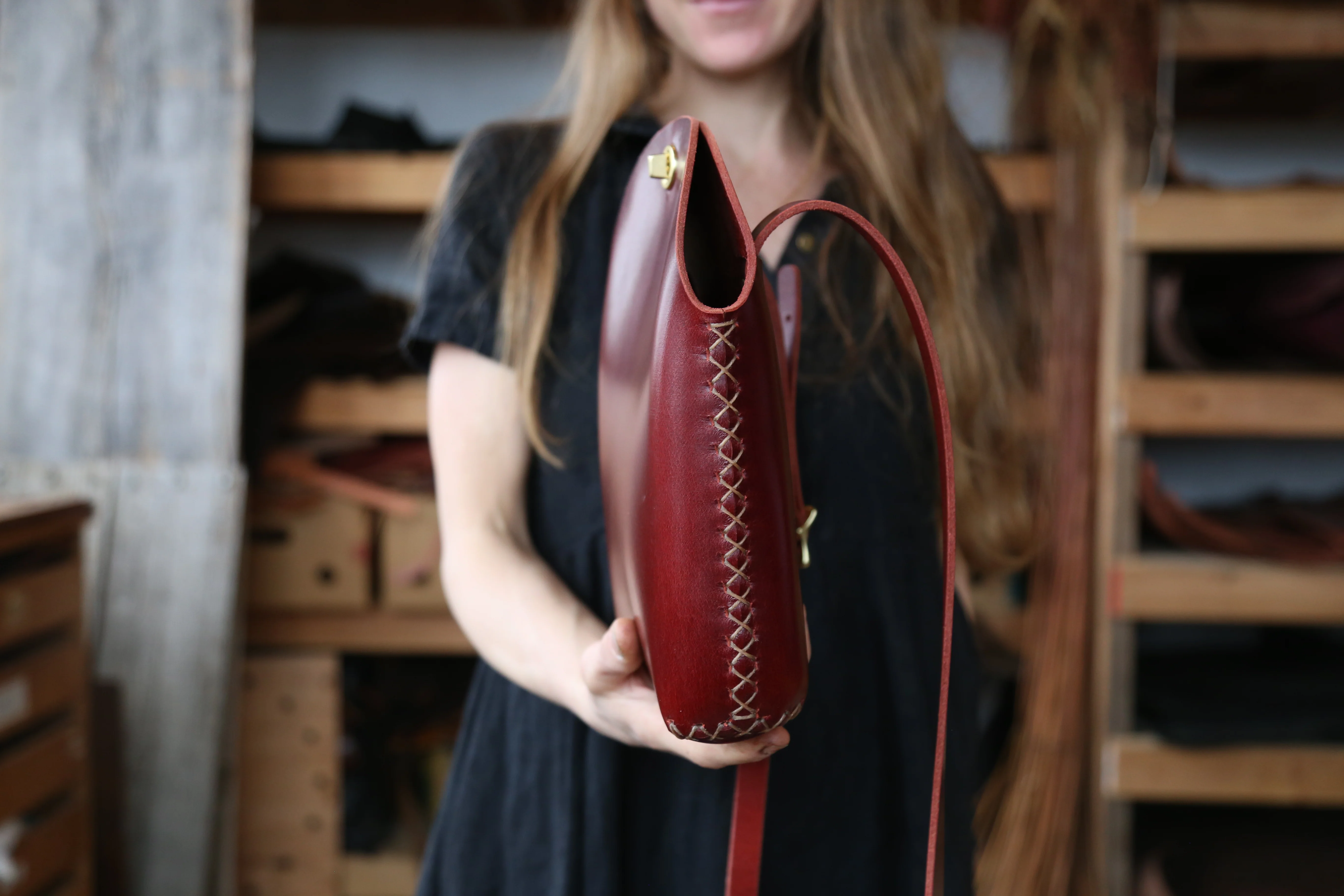 Large Cherry Minimalist Crossbody Bag - Image 3