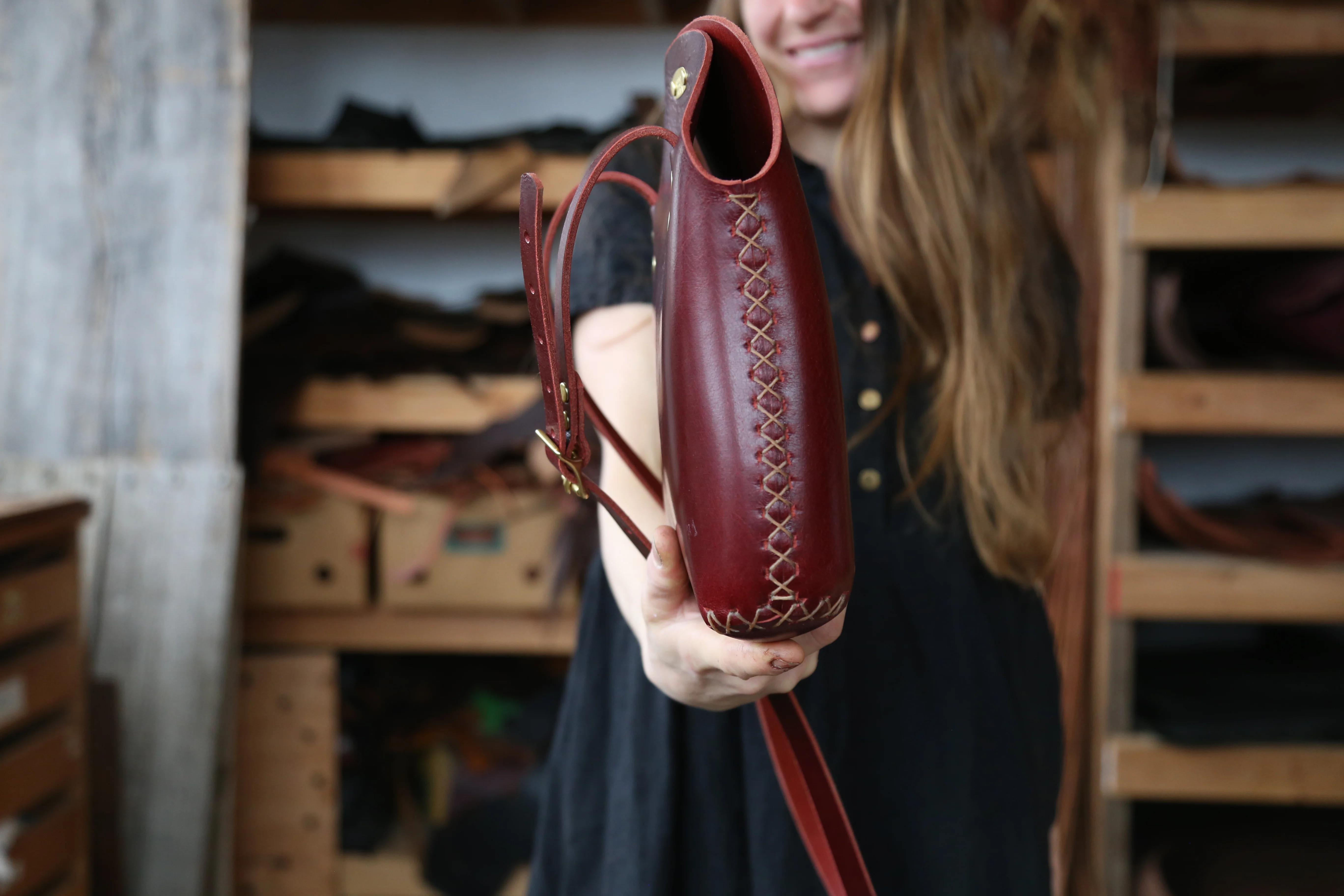 Large Cherry Minimalist Crossbody Bag - Image 5