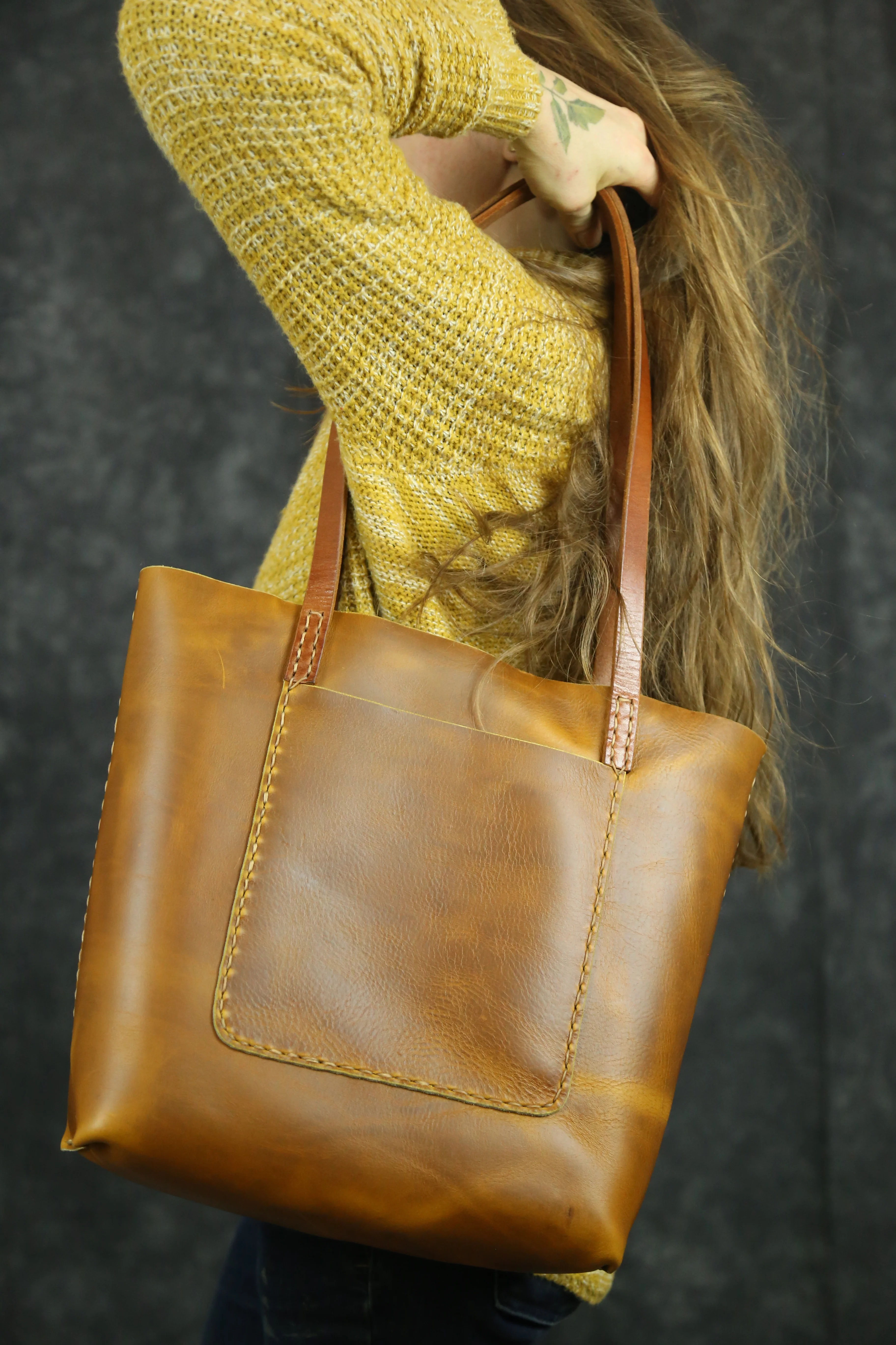 Tan Horween Tote - Image 3