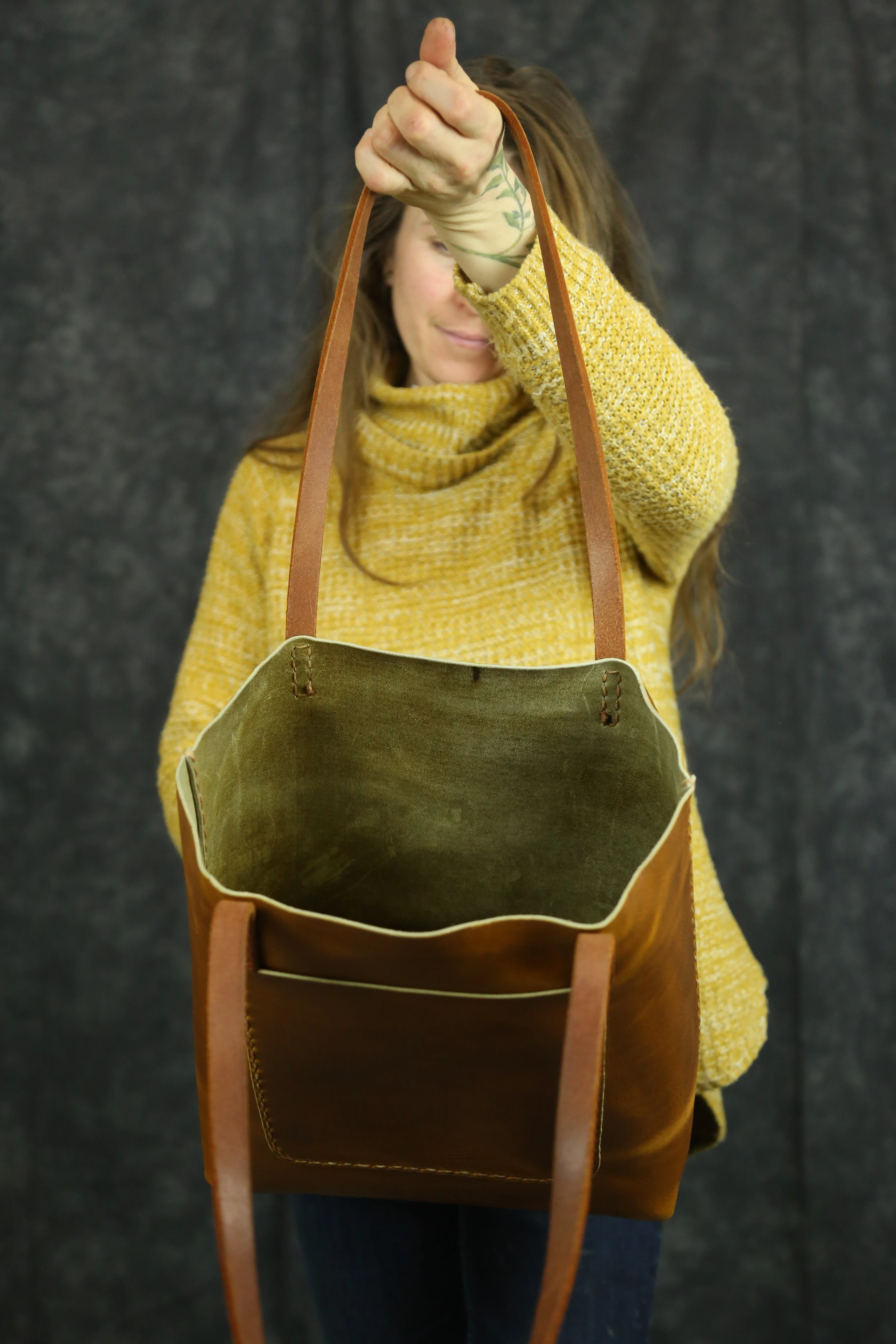 Tan Horween Tote - Image 4