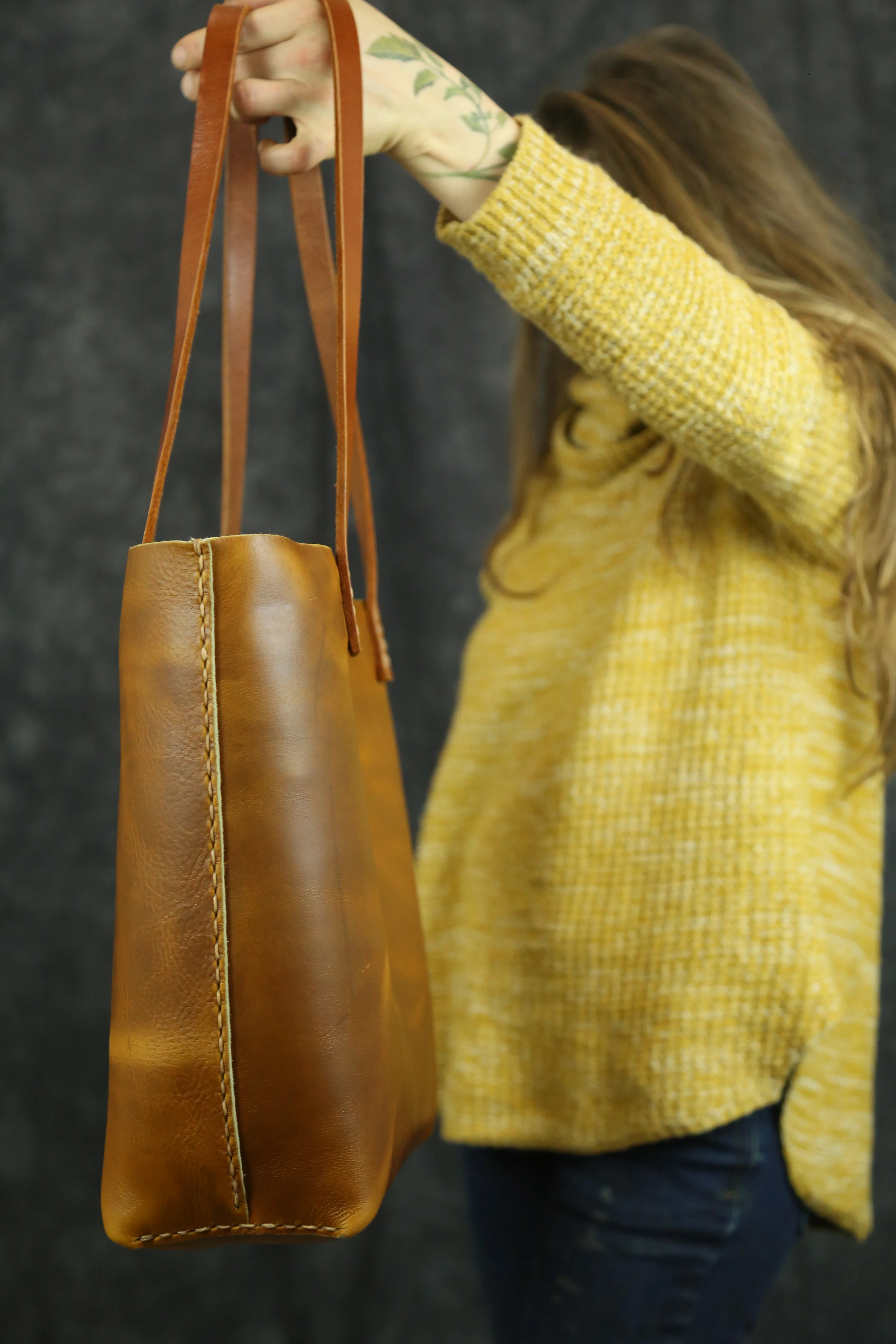 Tan Horween Tote - Image 5